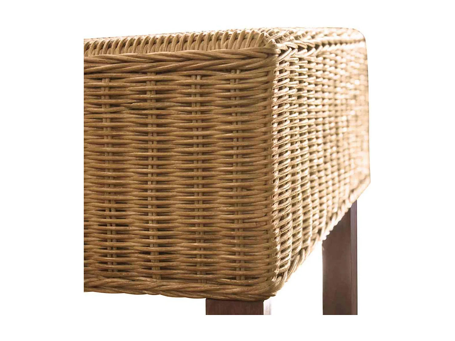 Chaises à manger lot de 4 marron rotin naturel