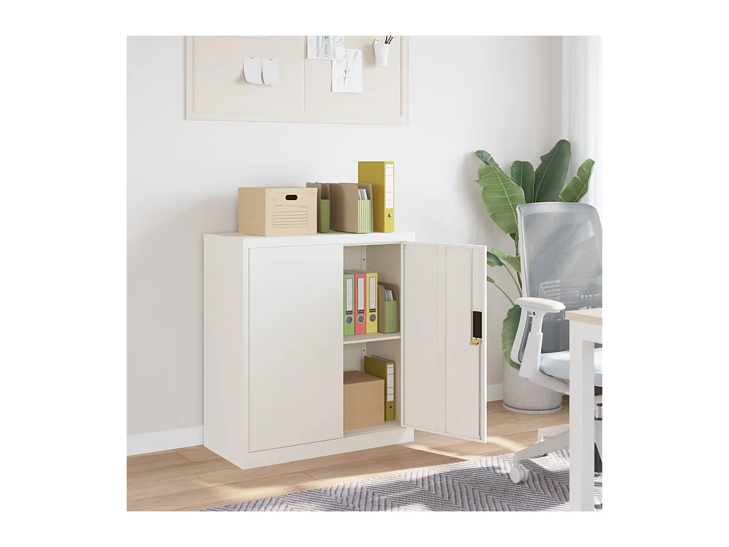 Witte archiefkast 79x40x90 cm staal
