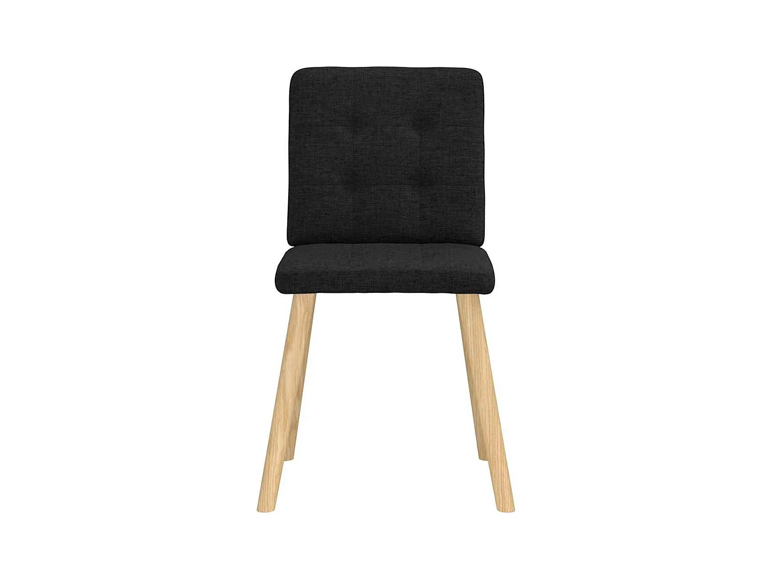 Juego de 6 sillas de comedor de tela negra