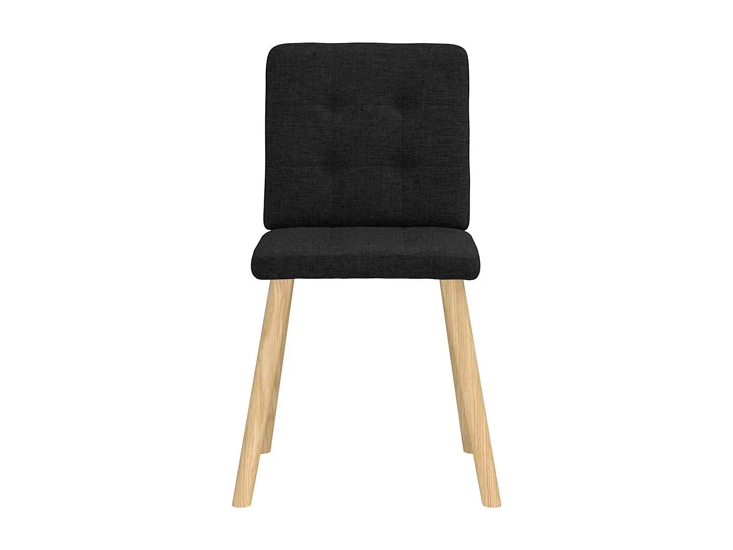 Set di 6 sedie da pranzo in tessuto nero