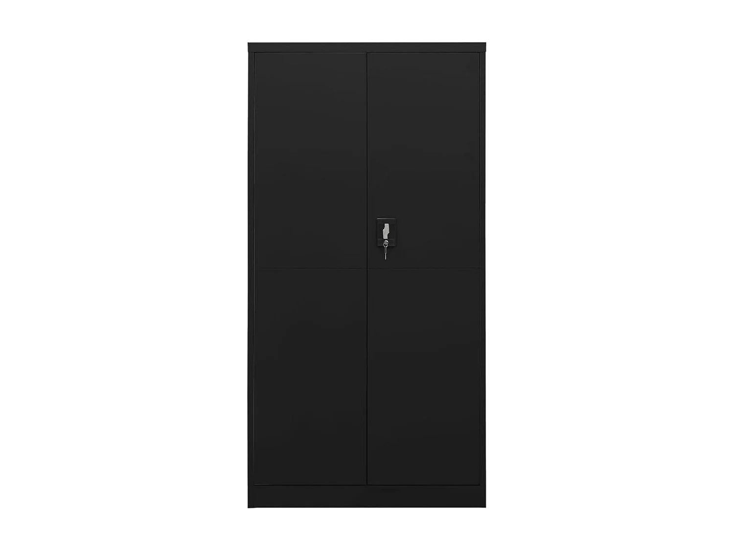 Armadio spogliatoio nero 90x40x180 cm in acciaio