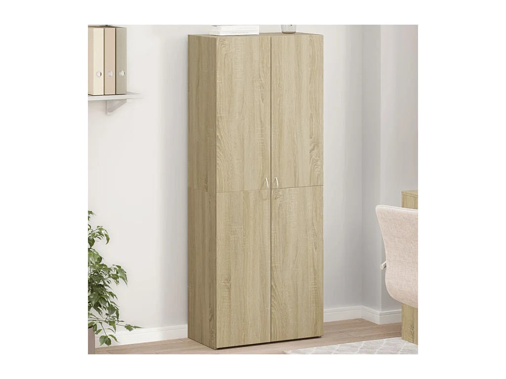 Archivador de roble Sonoma 60x32x153 cm madera de ingeniería