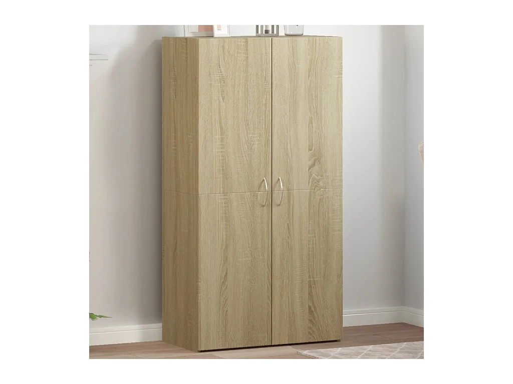 Armoire de classement chêne sonoma 60x32x115 cm bois ingénierie