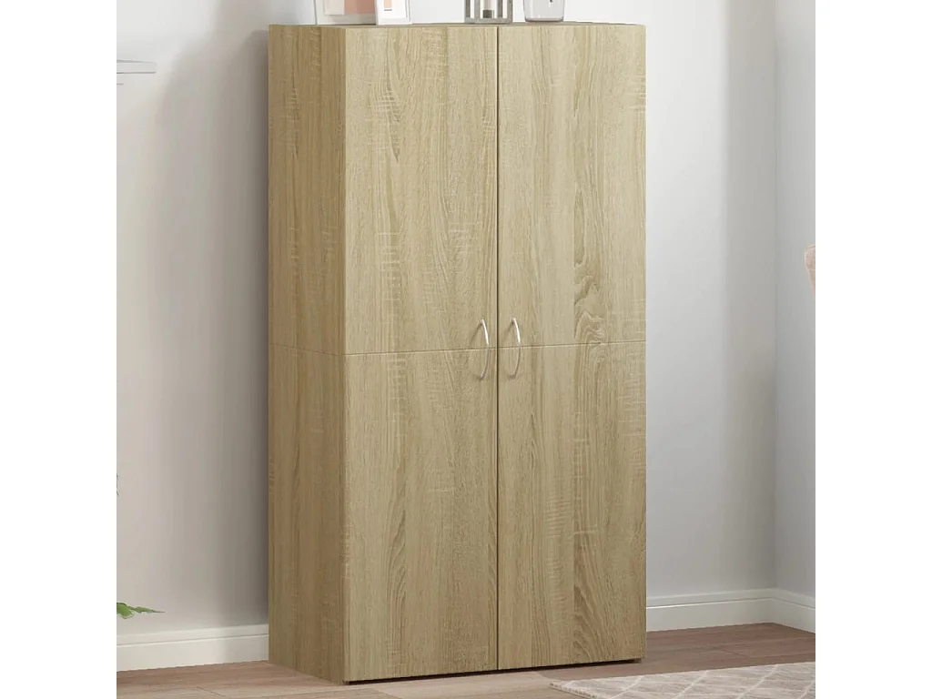 Armoire de classement chêne sonoma 60x32x115 cm bois ingénierie