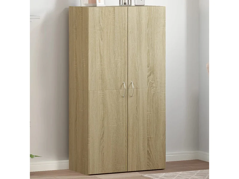 Armoire de classement chêne sonoma 60x32x115 cm bois ingénierie