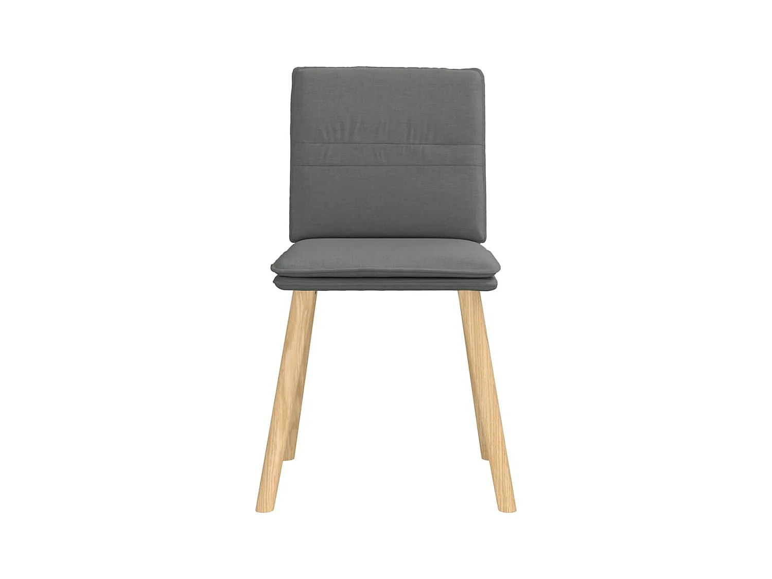 Eetkamerstoelen set van 4 donkergrijze stof