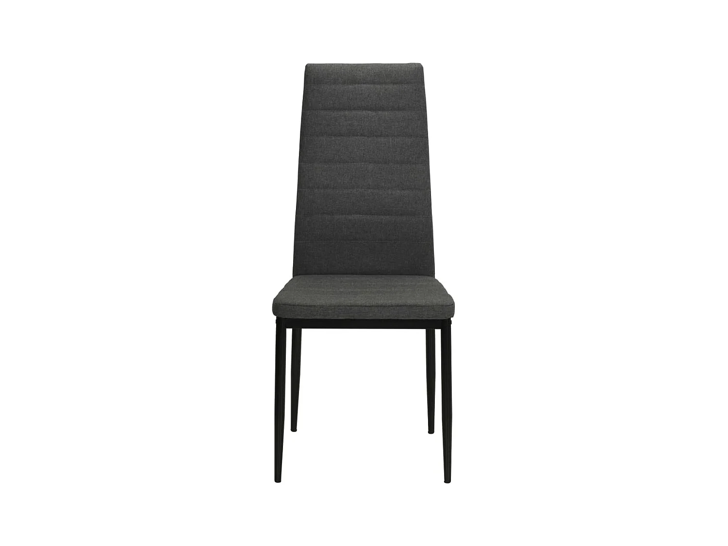 Set di 2 sedie da pranzo in tessuto grigio scuro