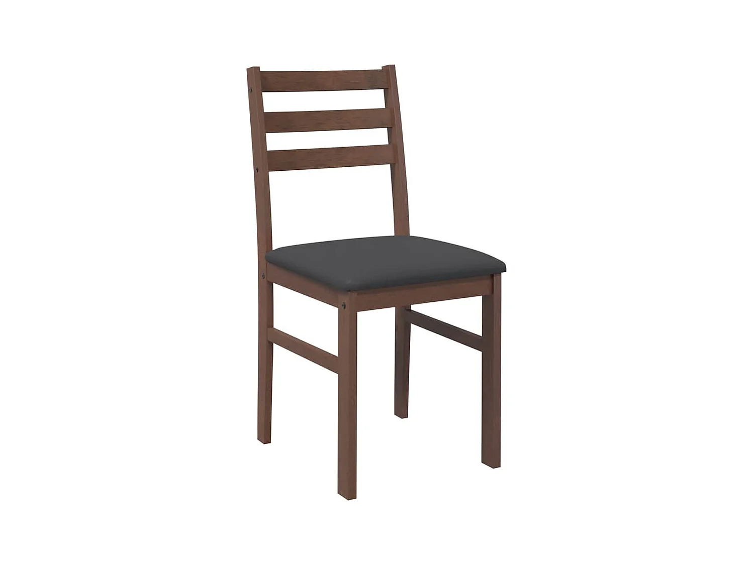 Chaises à manger coussins 2 pcs marron bois massif caoutchouc