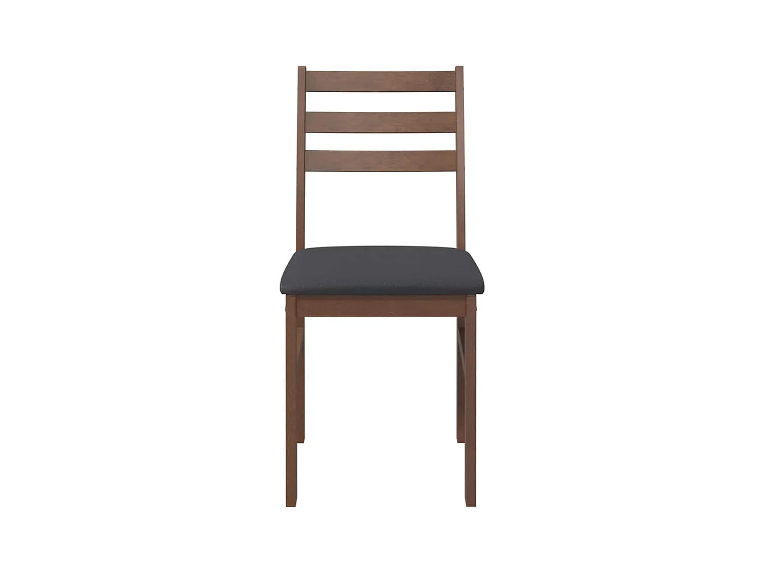 Chaises à manger coussins 2 pcs marron bois massif caoutchouc