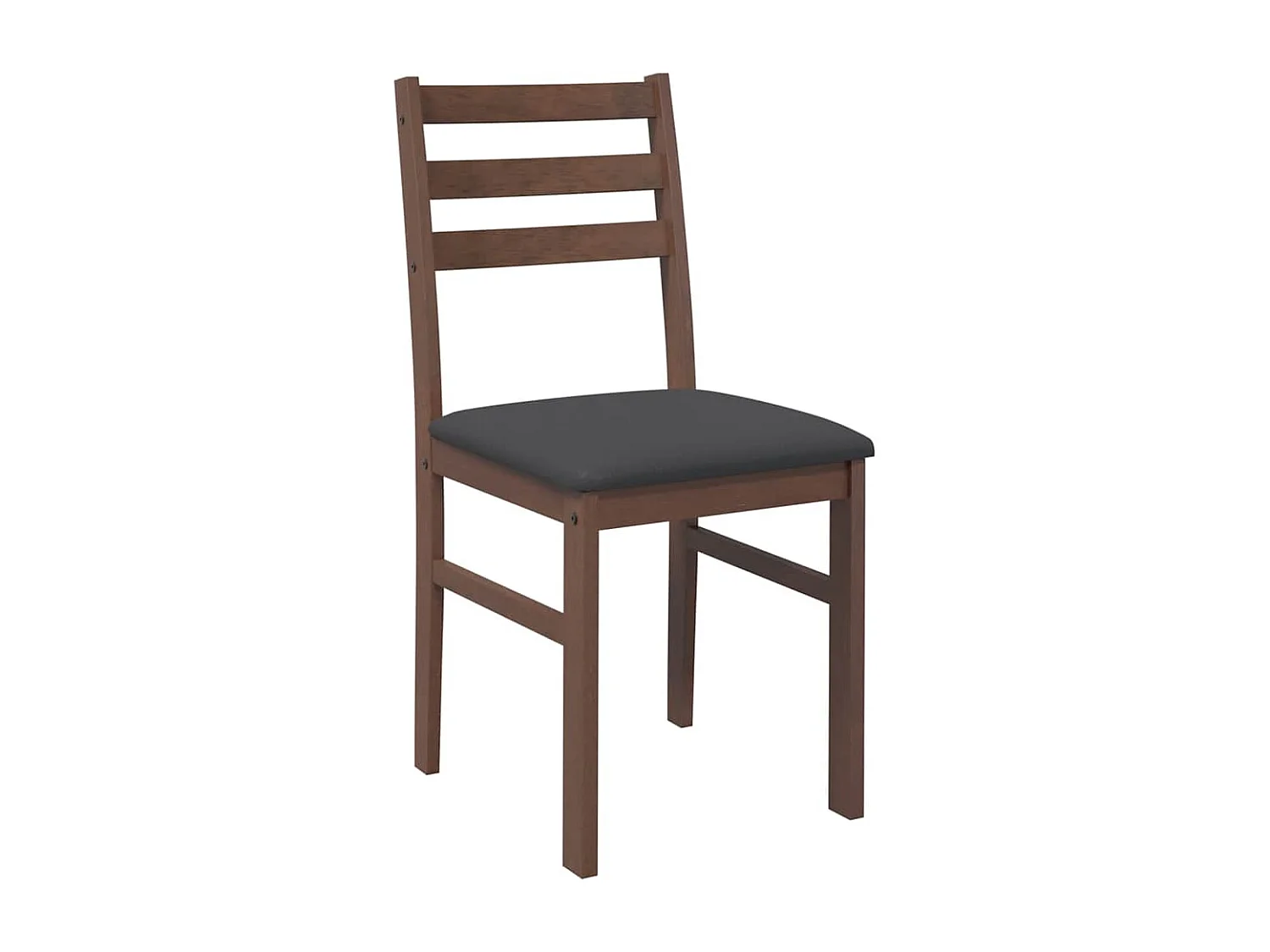 Chaises à manger coussins 2 pcs marron bois massif caoutchouc