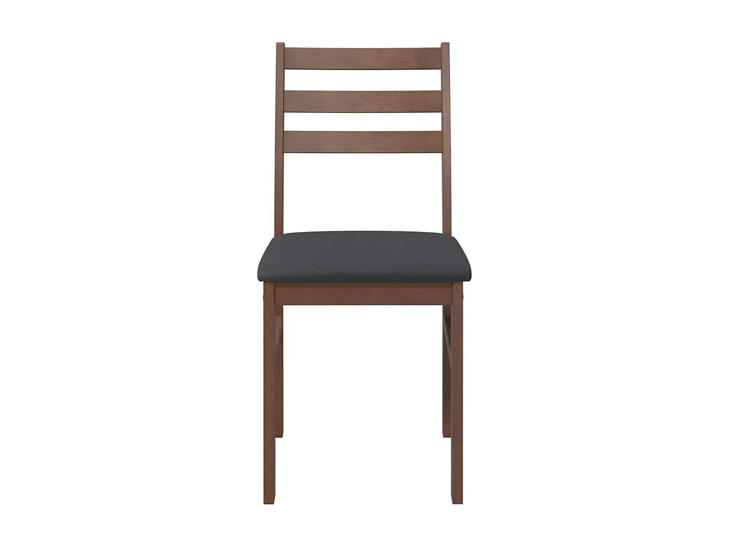 Chaises à manger coussins 2 pcs marron bois massif caoutchouc