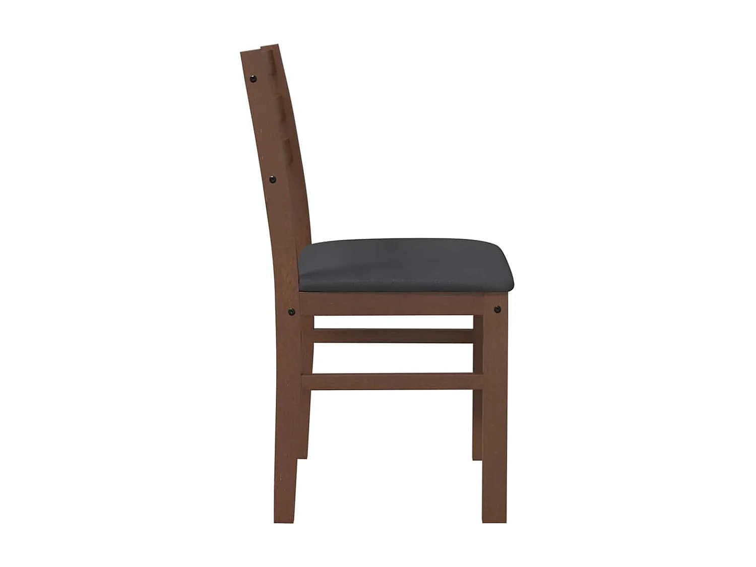 Chaises à manger coussins 2 pcs marron bois massif caoutchouc