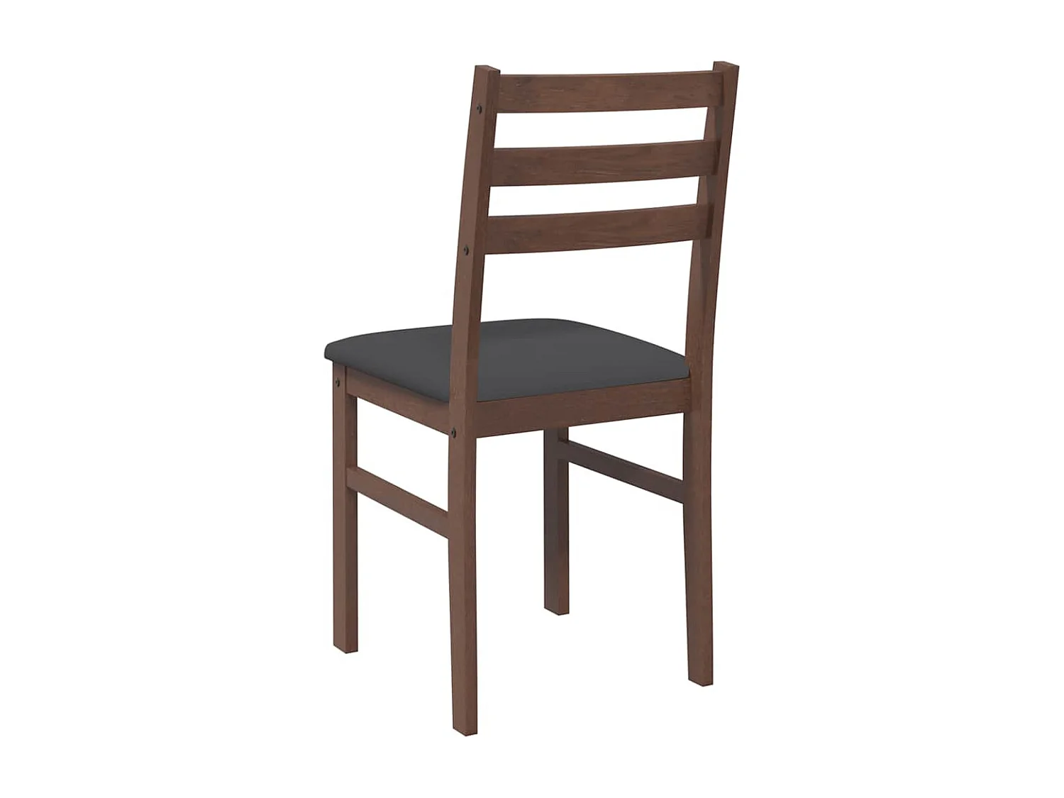 Chaises à manger coussins 2 pcs marron bois massif caoutchouc