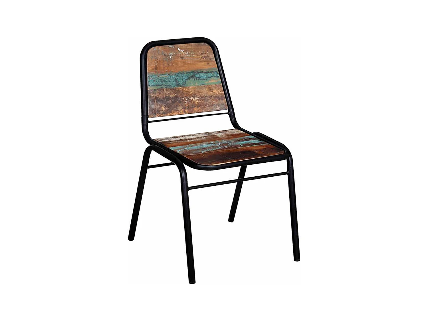 Chaises à manger lot de 4 bois de récupération solide