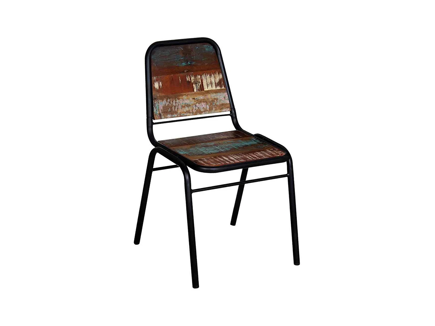 Chaises à manger lot de 4 bois de récupération solide