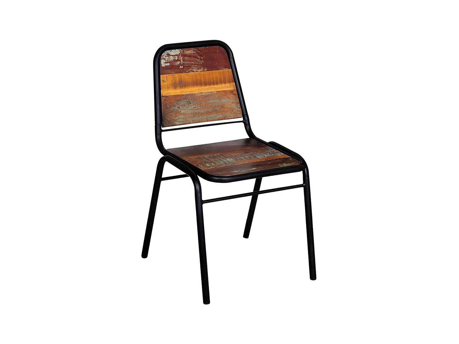 Chaises à manger lot de 4 bois de récupération solide