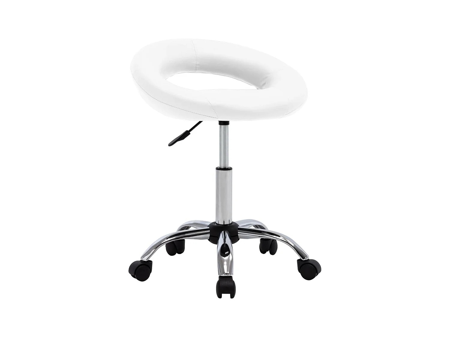 Chaise pivotante à manger Blanc Similicuir