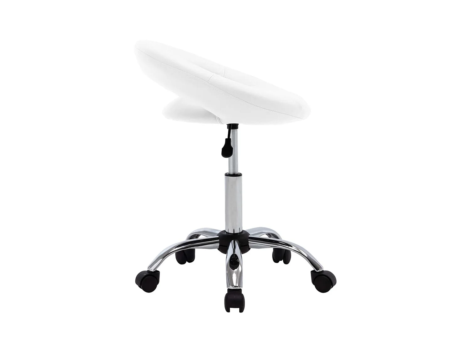 Chaise pivotante à manger Blanc Similicuir