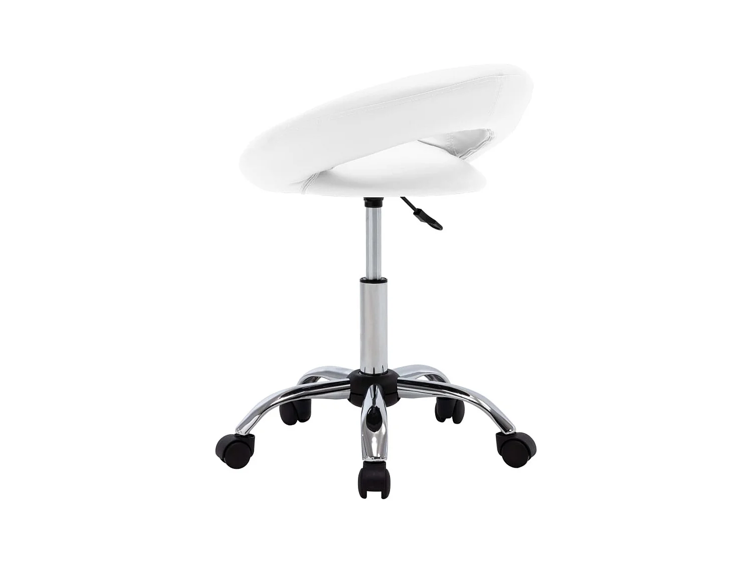 Chaise pivotante à manger Blanc Similicuir