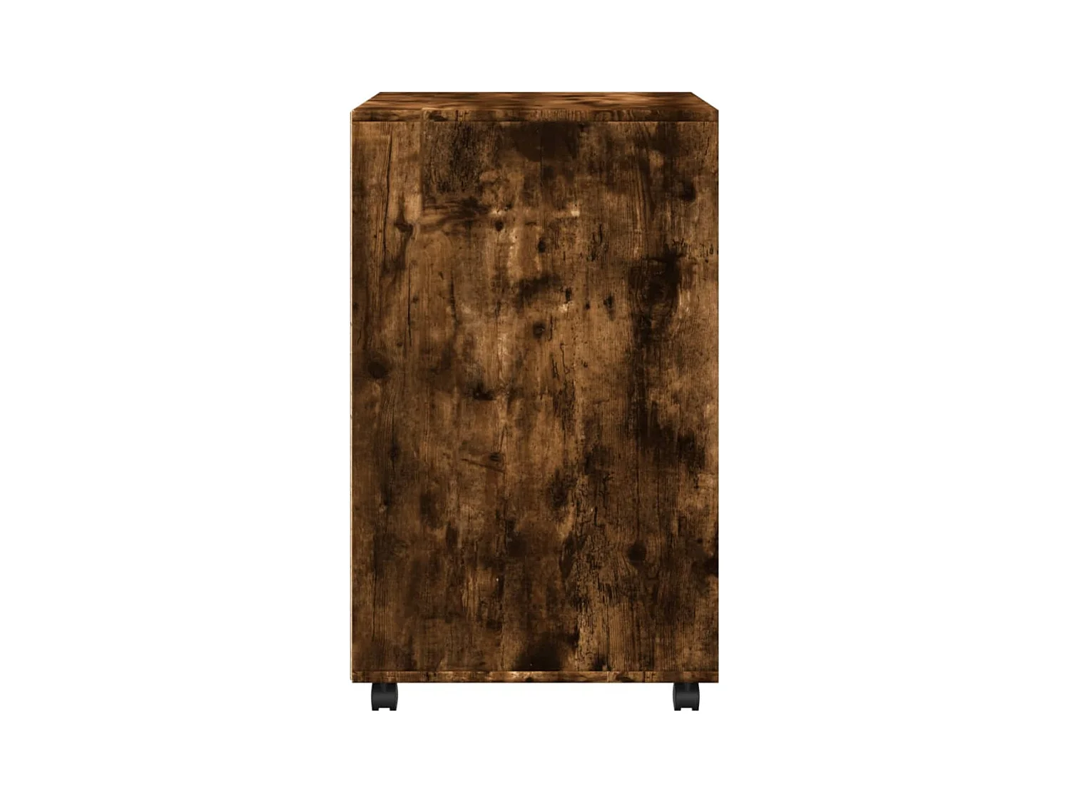 Mobiletto con ruote in rovere affumicato 60x48x81 cm in legno ingegnerizzato