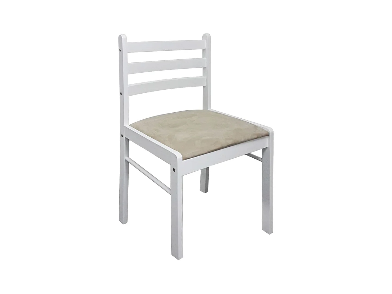 Chaises à manger lot de 2 blanc hévéa solide et velours