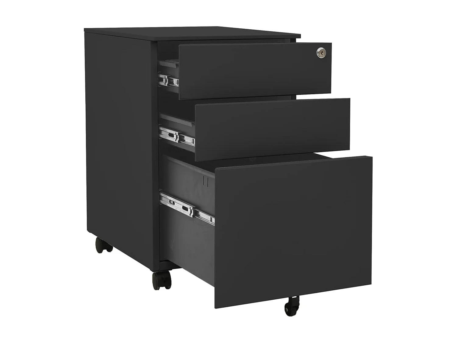 Mobile archivio mobile antracite 39x45x60 cm acciaio