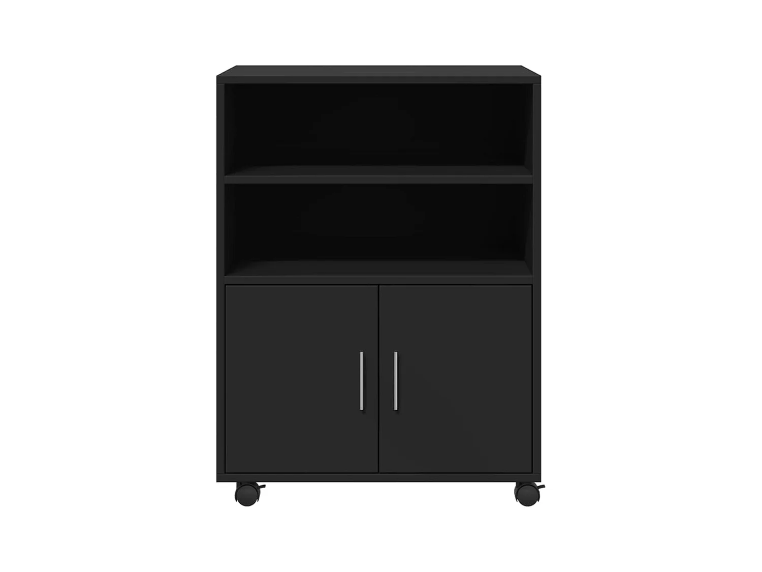 Armario rodante negro 60x48x81 cm madera de ingeniería