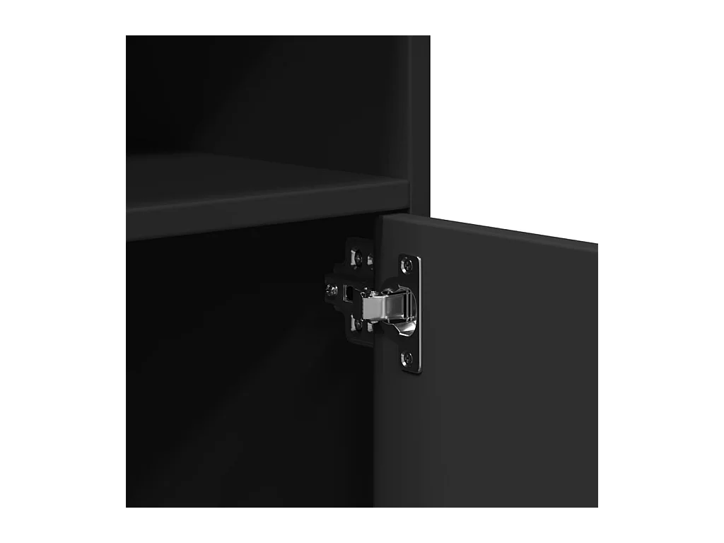 Armario rodante negro 60x48x81 cm madera de ingeniería