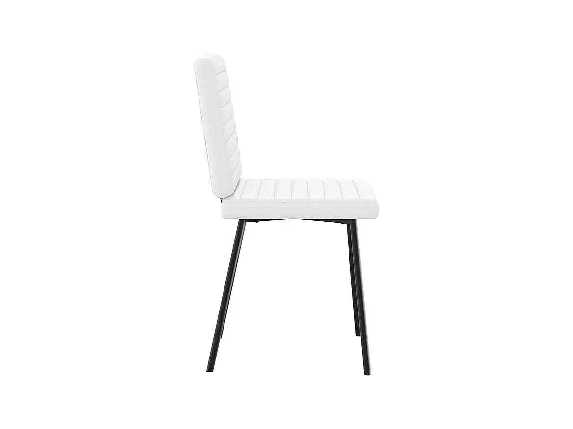 Chaises à manger lot de 2 blanc similicuir