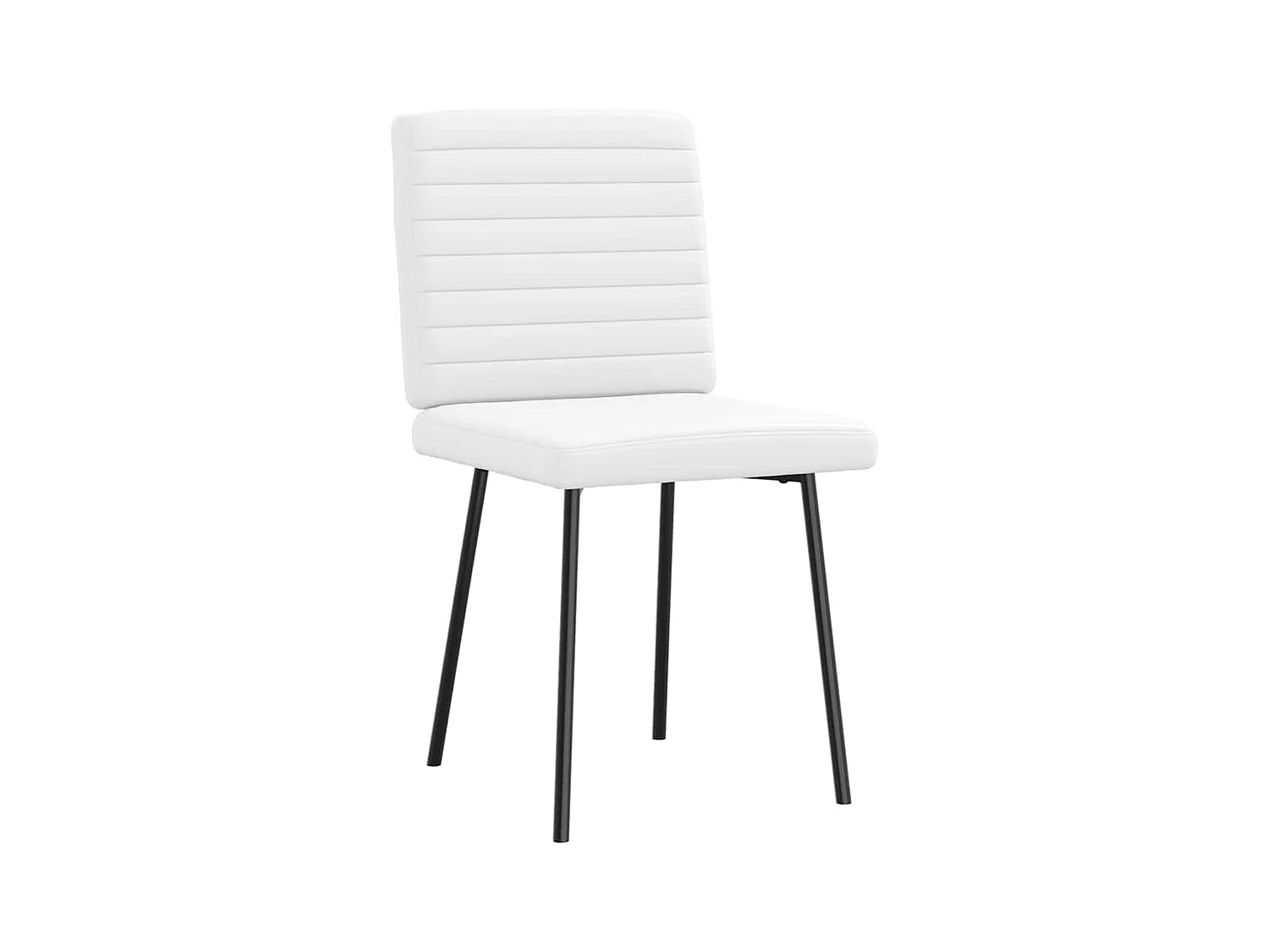 Chaises à manger lot de 2 blanc similicuir