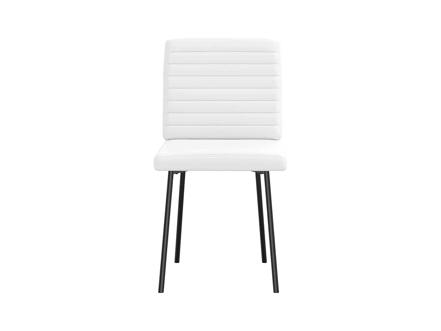 Chaises à manger lot de 2 blanc similicuir