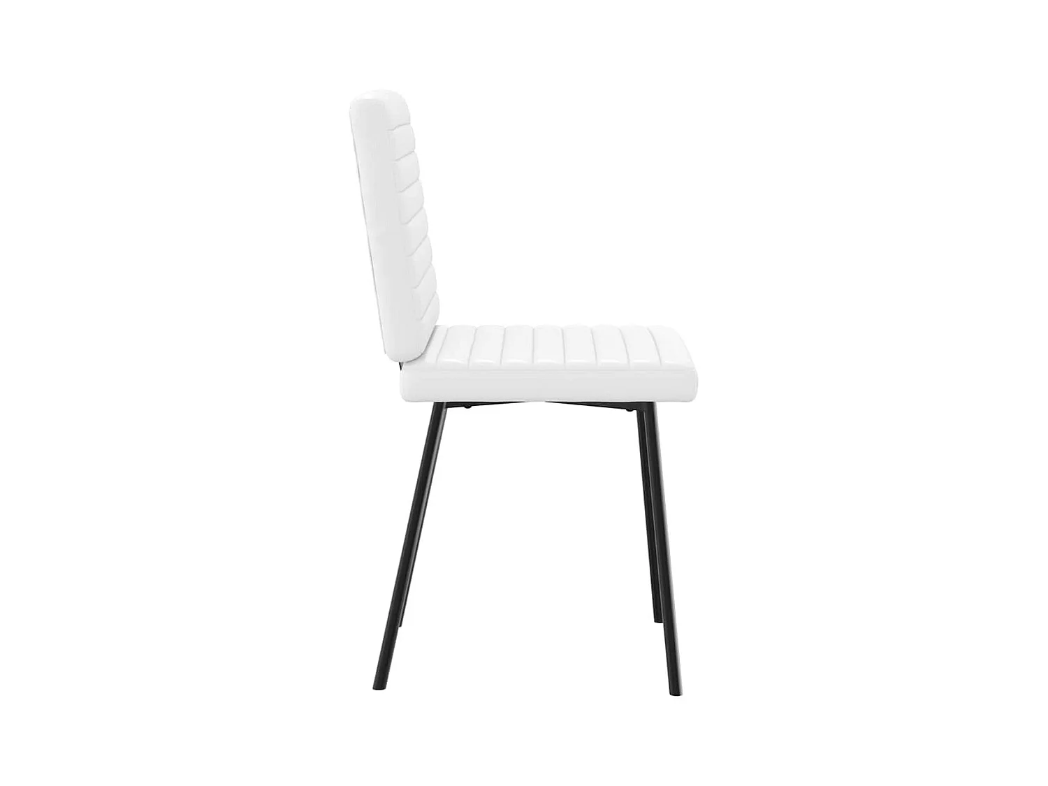 Chaises à manger lot de 2 blanc similicuir