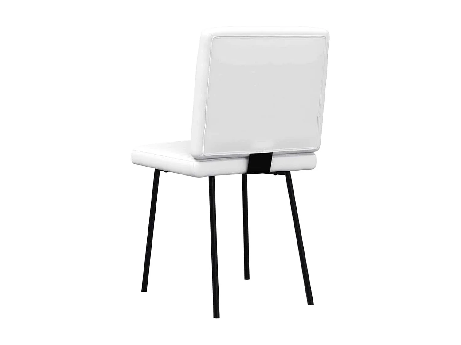 Chaises à manger lot de 2 blanc similicuir