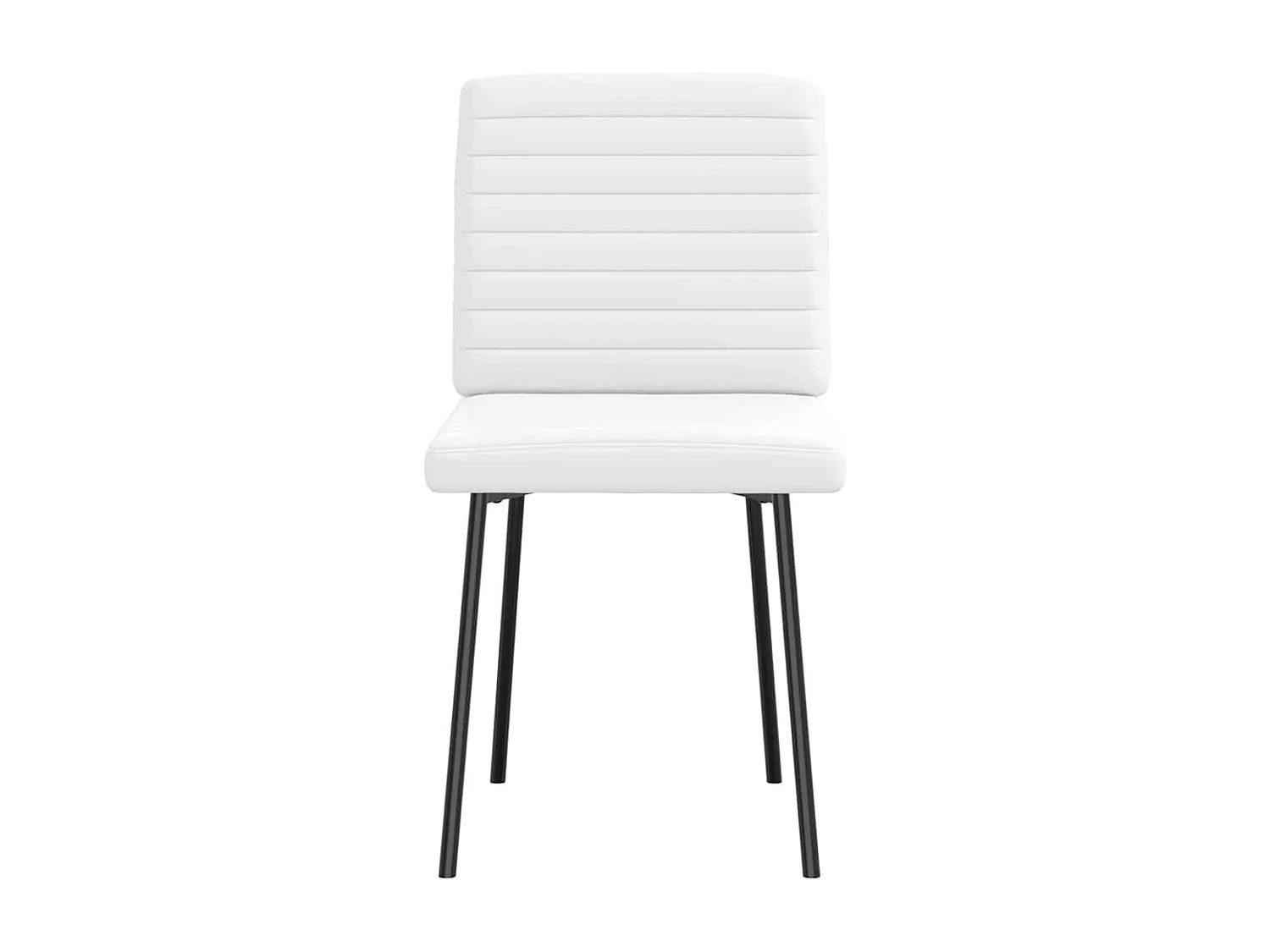 Chaises à manger lot de 2 blanc similicuir