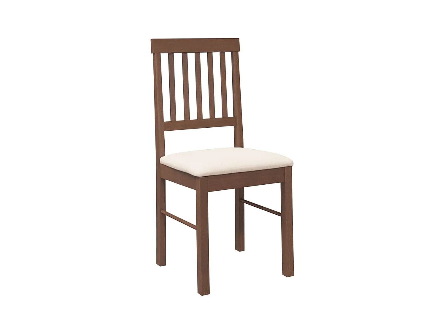 Chaises à manger coussins 2 pcs marron bois massif caoutchouc