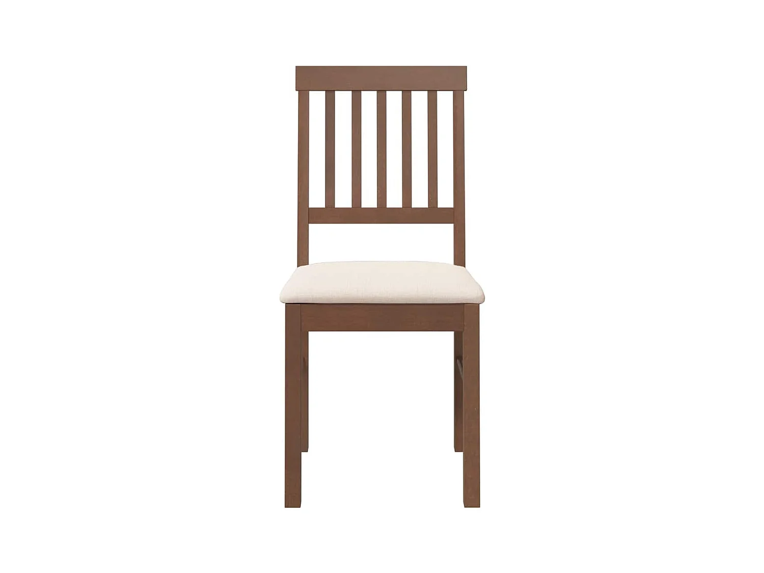 Chaises à manger coussins 2 pcs marron bois massif caoutchouc
