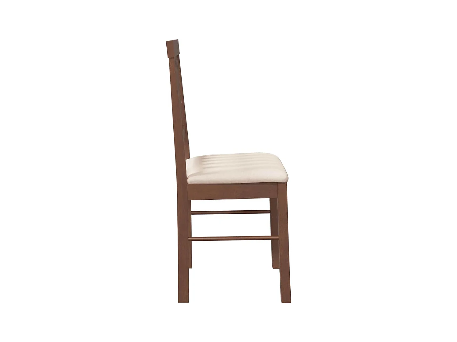 Chaises à manger coussins 2 pcs marron bois massif caoutchouc