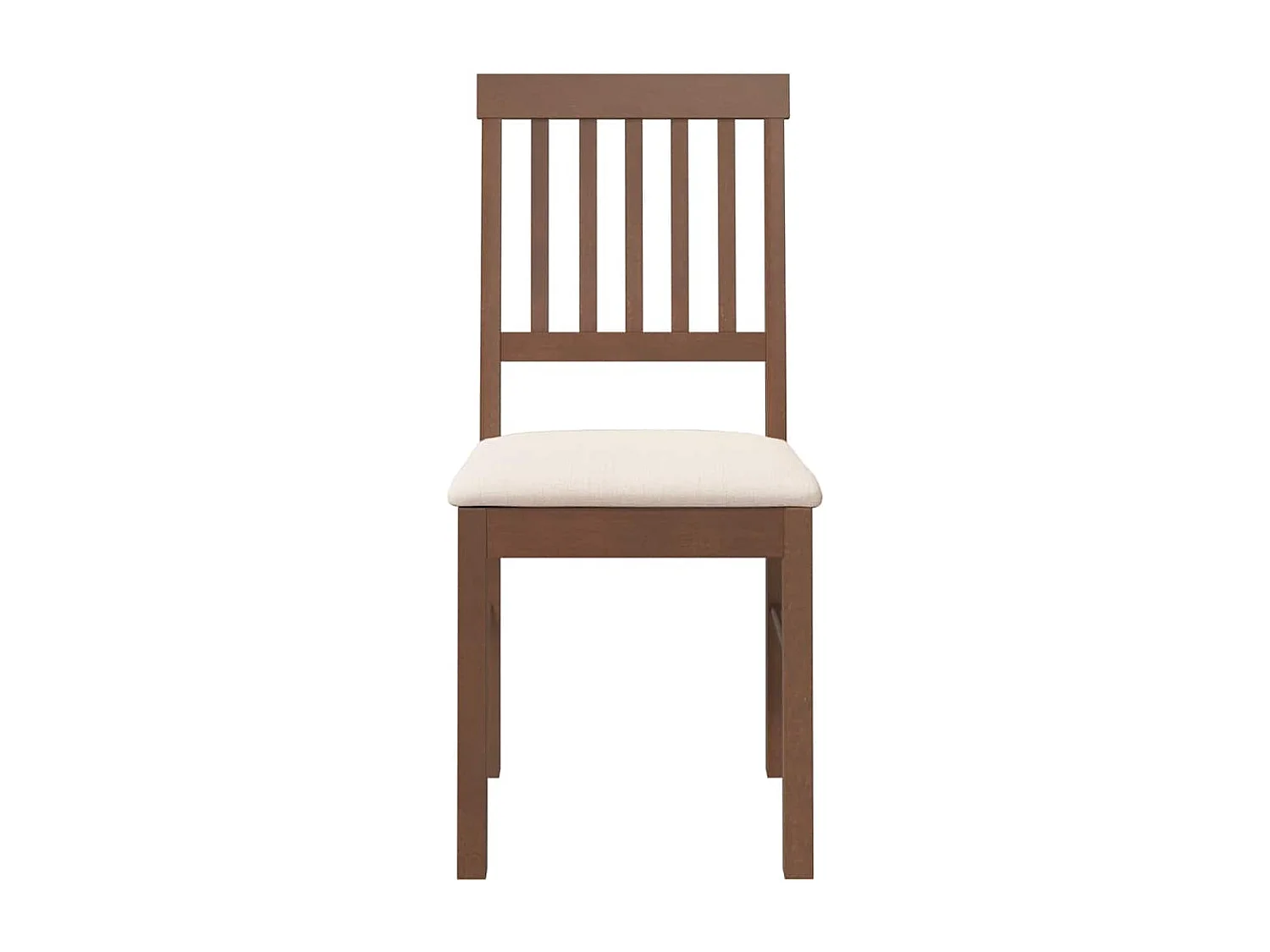 Chaises à manger coussins 2 pcs marron bois massif caoutchouc