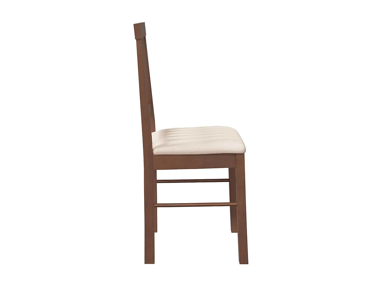 Chaises à manger coussins 2 pcs marron bois massif caoutchouc