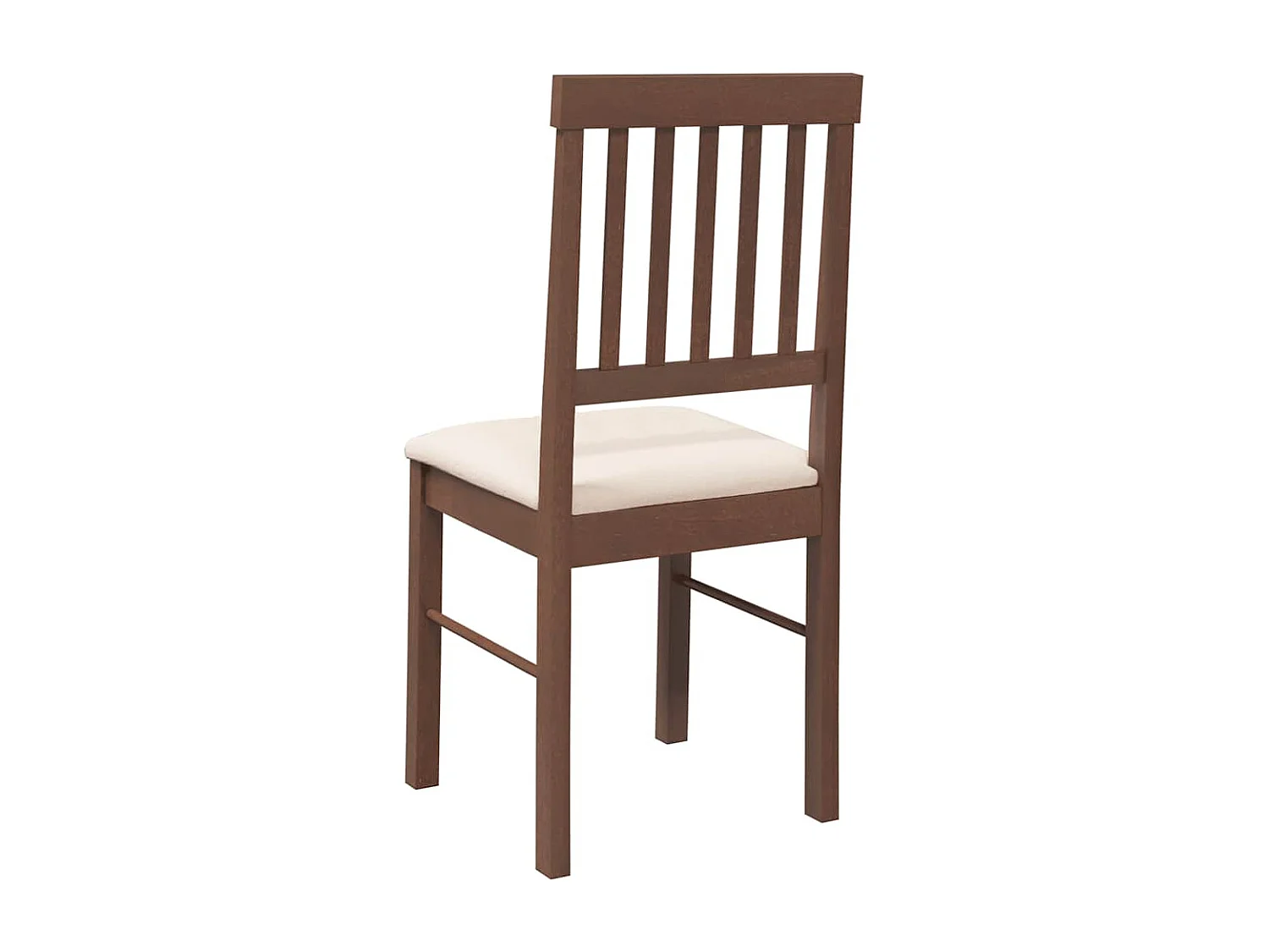 Chaises à manger coussins 2 pcs marron bois massif caoutchouc