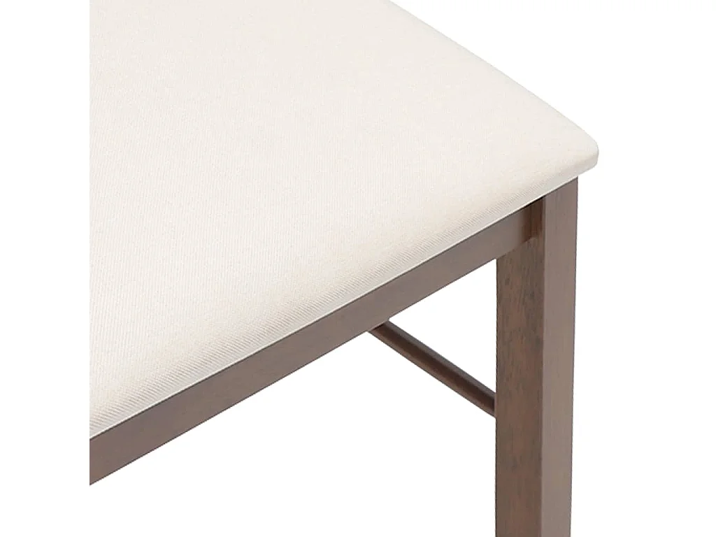 Chaises à manger coussins 2 pcs marron bois massif caoutchouc