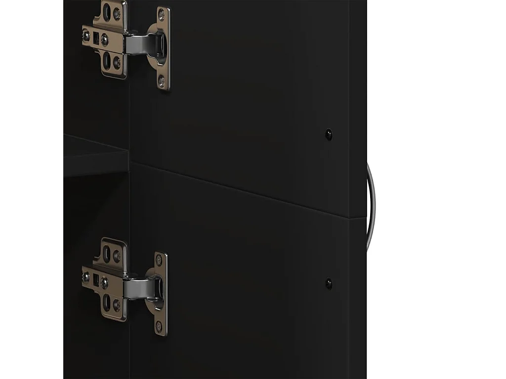 Archivador negro 60x32x153 cm madera de ingeniería