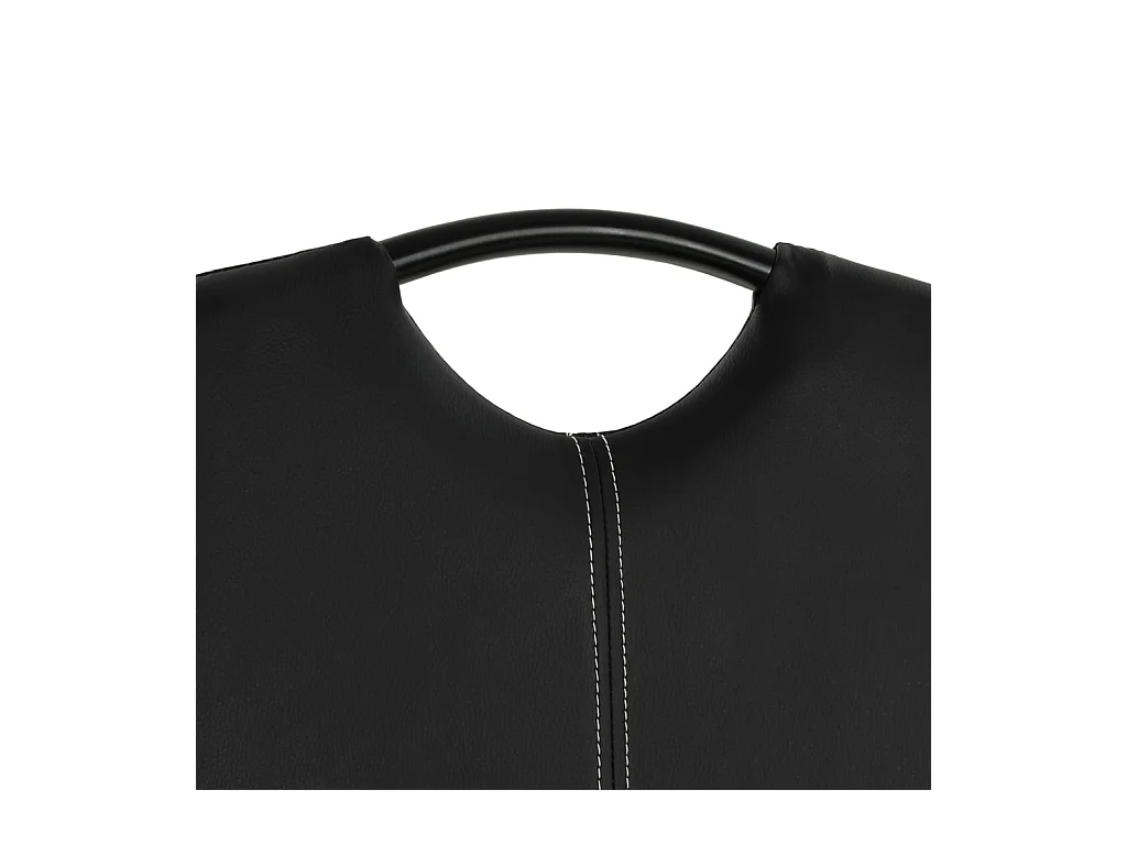 Cantilever eetkamerstoelen set van 4 zwart imitatieleer