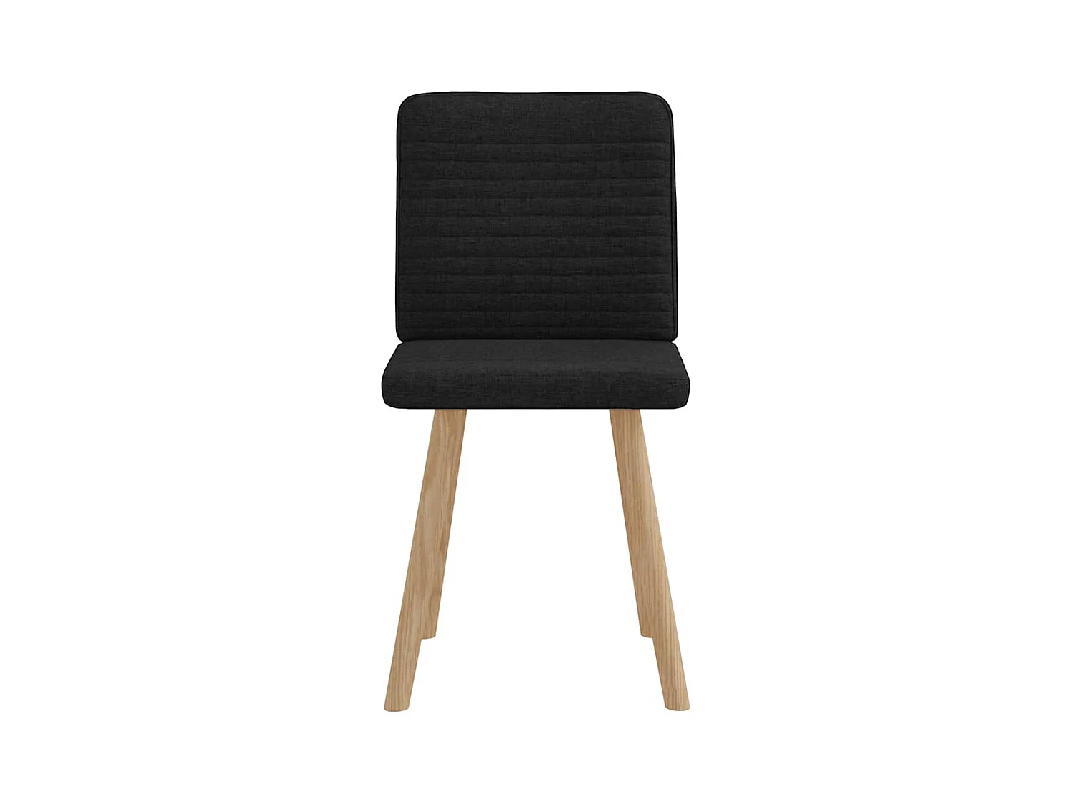 Chaises à manger lot de 2 noir tissu