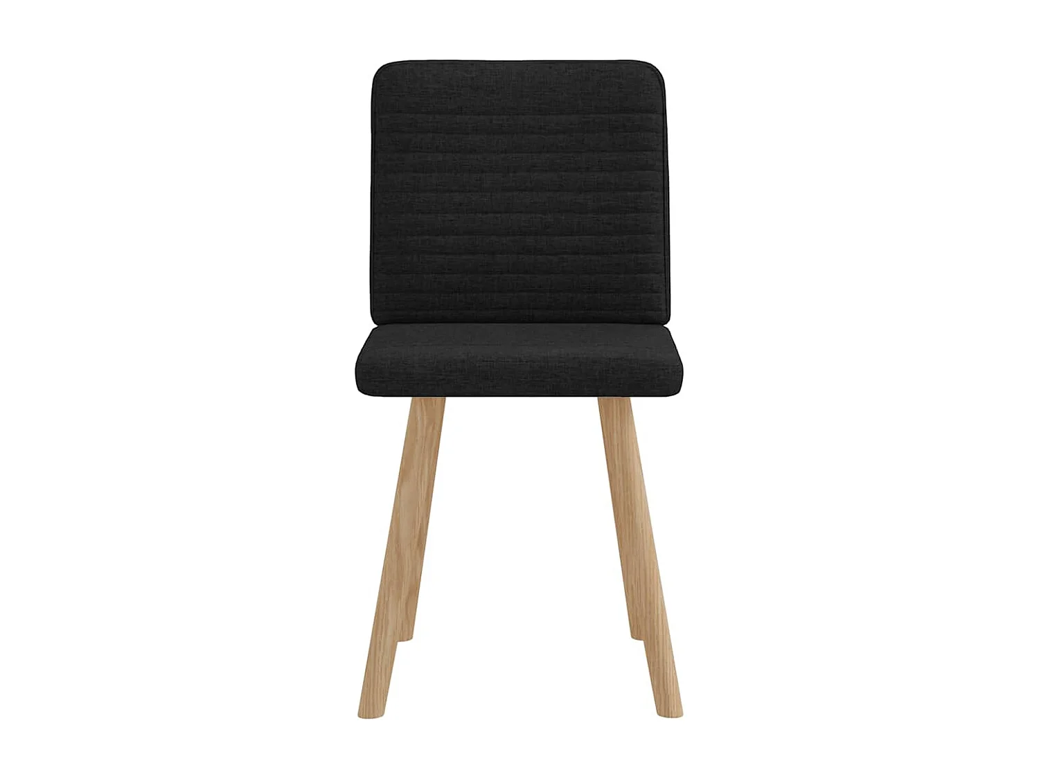 Chaises à manger lot de 2 noir tissu