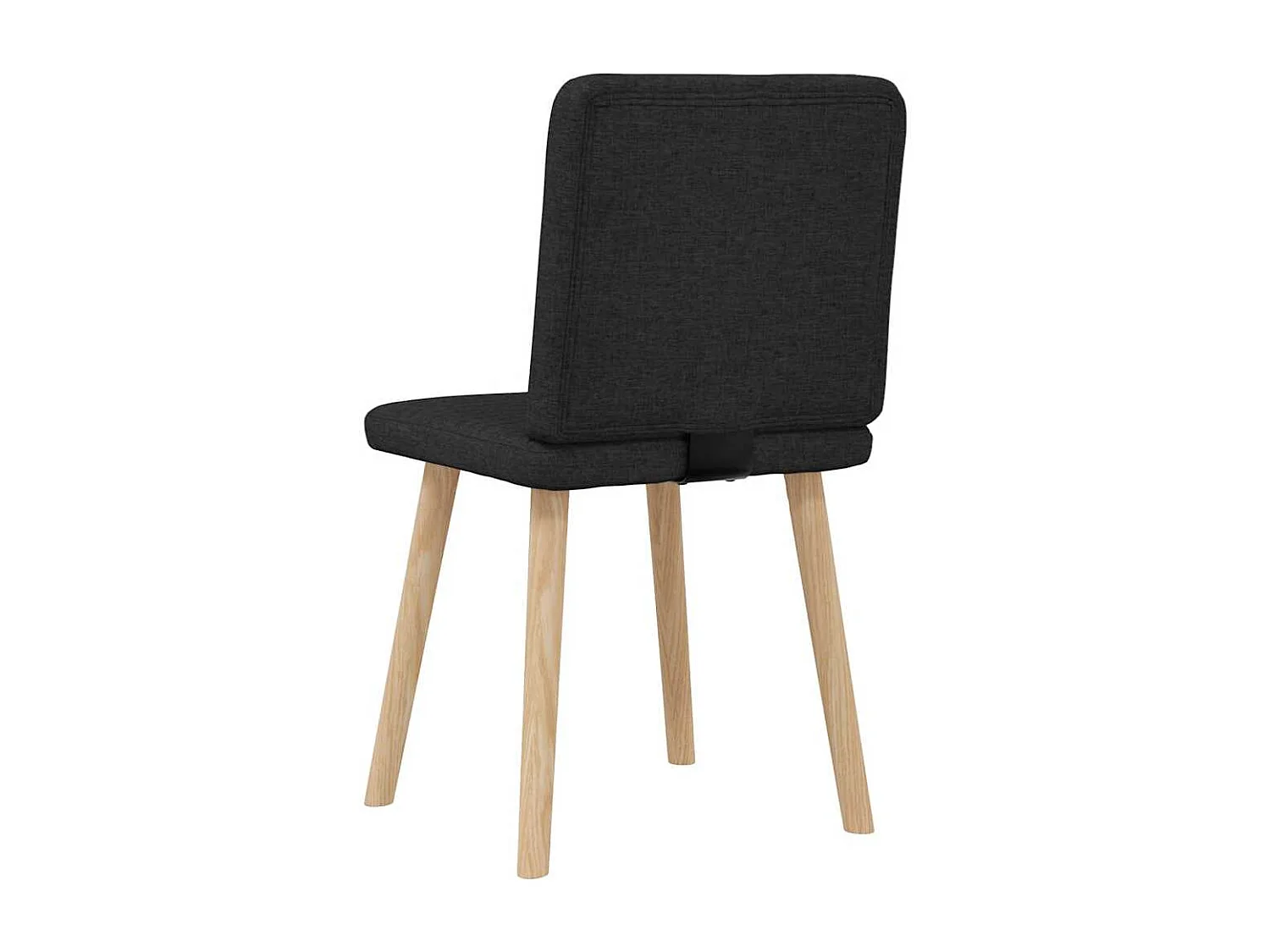 Chaises à manger lot de 2 noir tissu