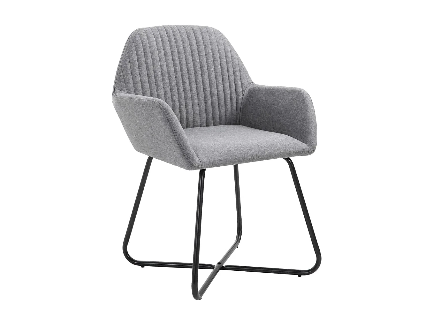 Chaises à manger lot de 2 gris clair tissu