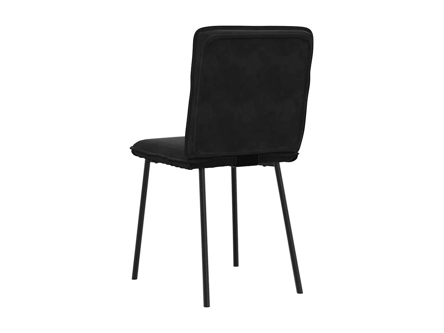 Set di 2 sedie da pranzo in velluto nero