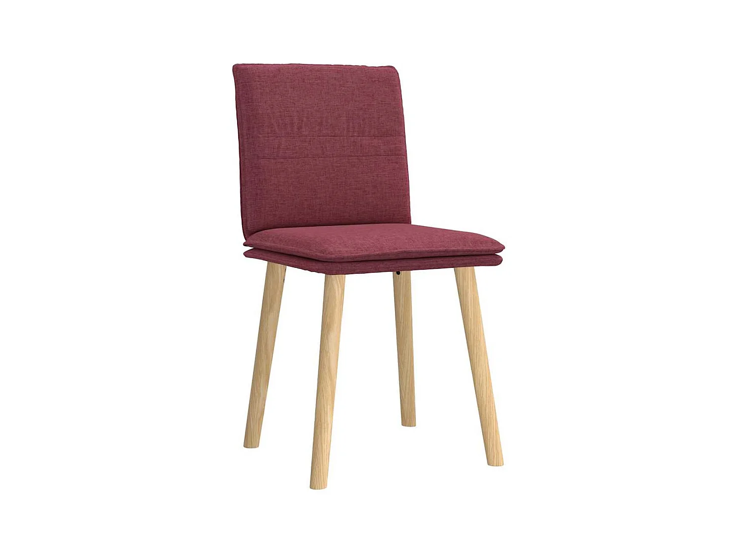 Chaises à manger lot de 2 rouge bordeaux tissu