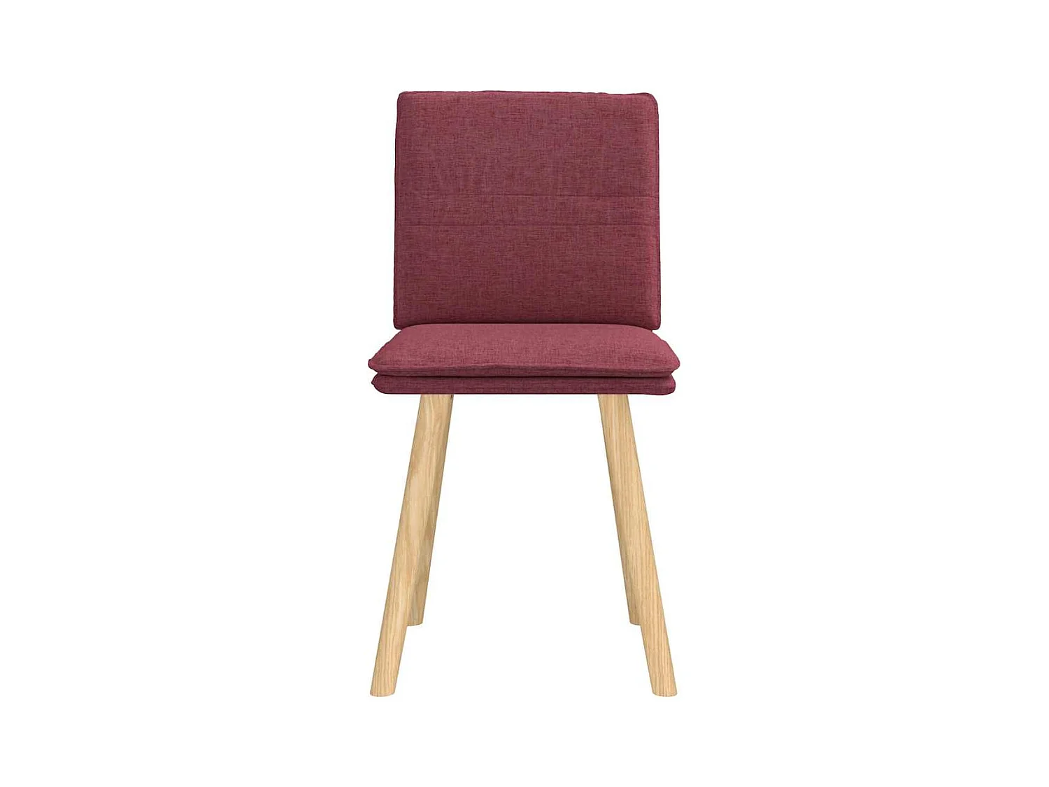 Chaises à manger lot de 2 rouge bordeaux tissu